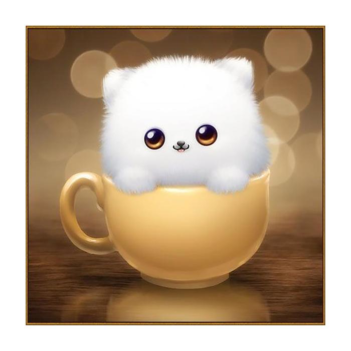 Алмазная мозаика "Чудо в чашке", 21 цвет