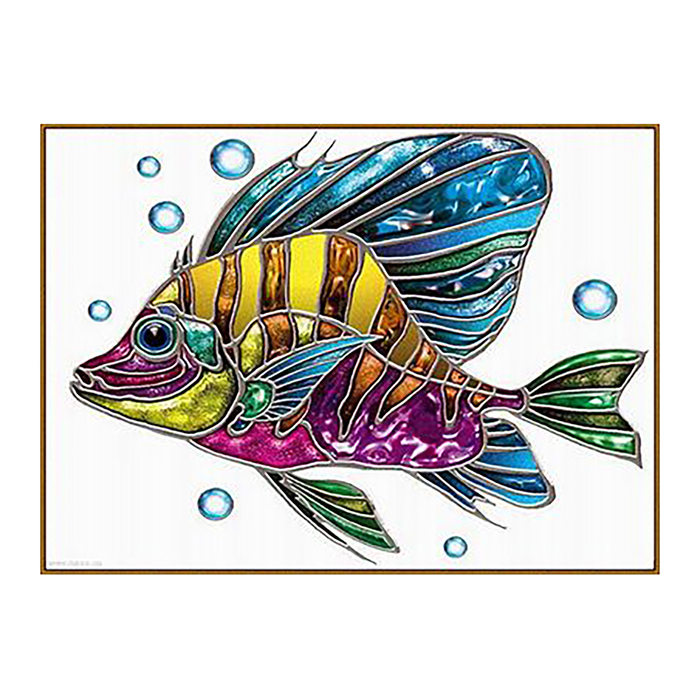 Алмазная мозаика "Рыба-ангел", 21 цвет