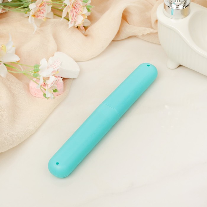 Футляр для зубной щетки 20 см с рисунком, цвета МИКС