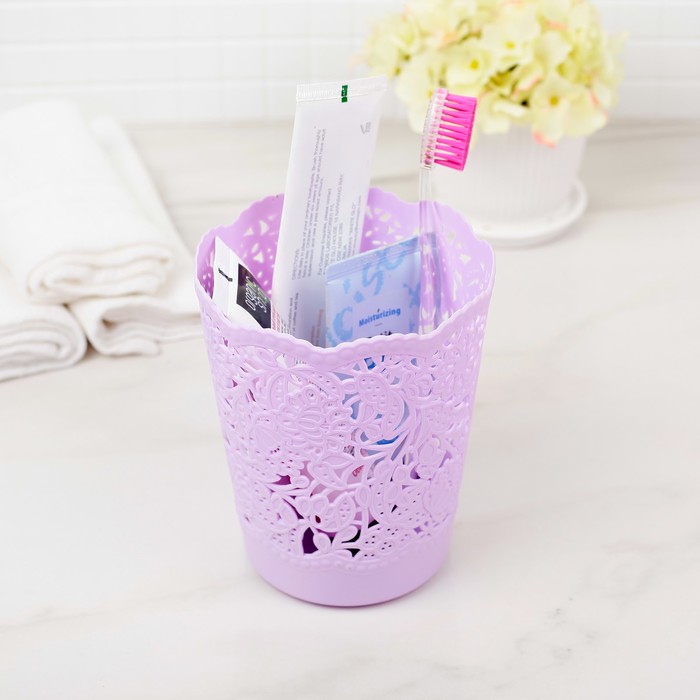 Корзина для хранения 11х11х13,5 см, цвет МИКС