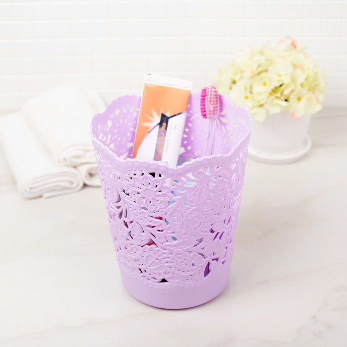 Корзина для хранения 13х13х16,5 см, цвет МИКС