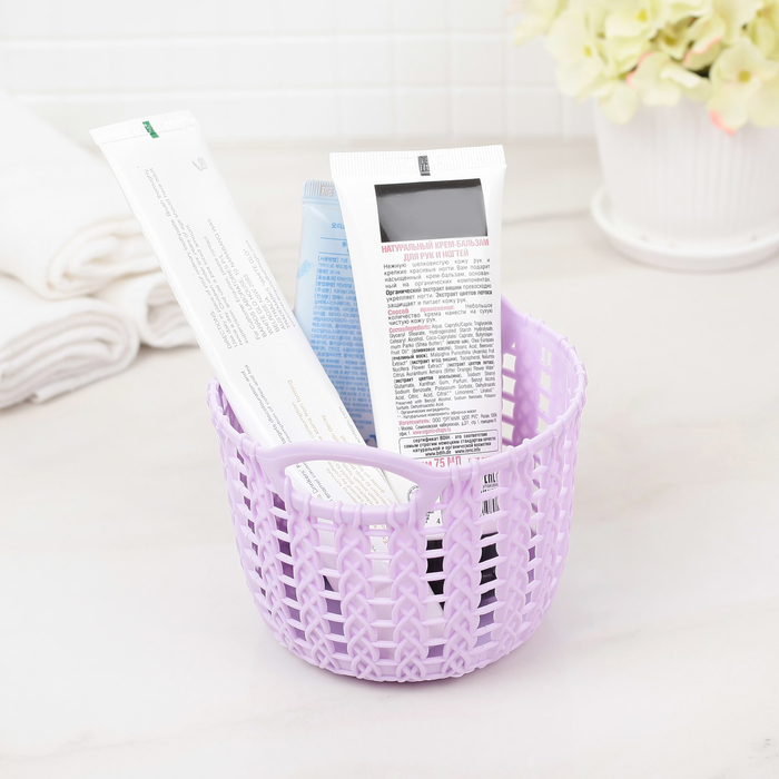 Корзина для хранения 11х11х19 см "Плетенение", цвет МИКС