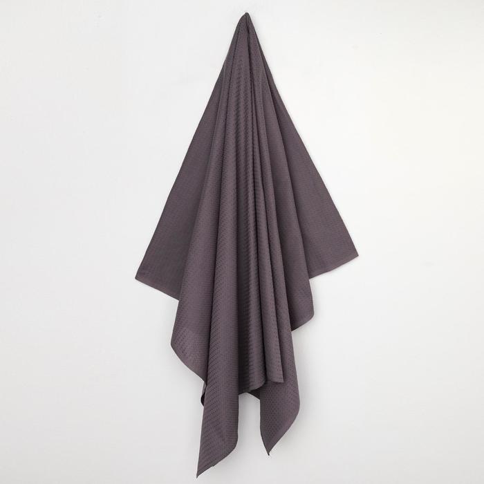 Простыня для бани Collorista 145х 180 см, цвет Серый 100% хл, ваф. полотно 230 г/м²