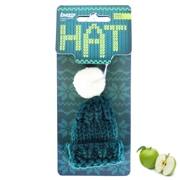 Ароматизатор на зеркало шапка "Зимнее яблоко"