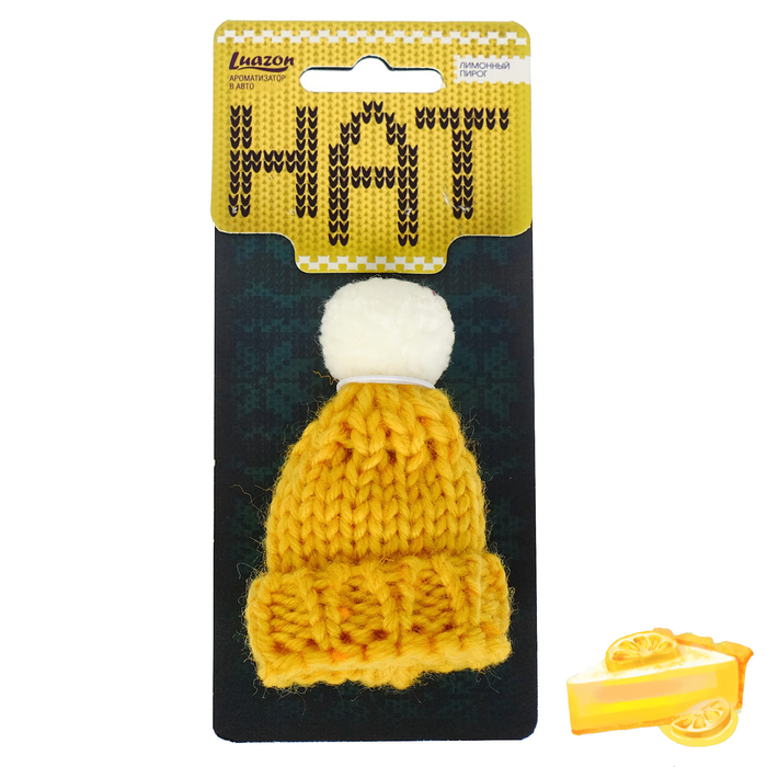 Ароматизатор на зеркало шапка "Лимонный пирог"