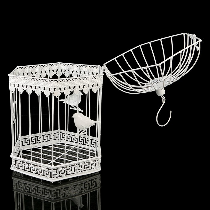 Клетка шестиугольная "Птицы", 40х23см