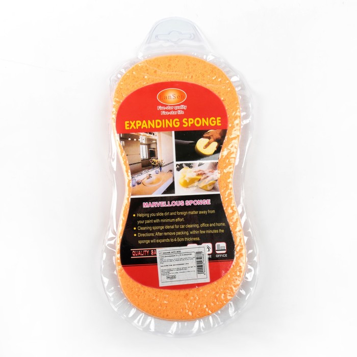 Губка впитывающая 22 x 10 см,вакуумная, микс