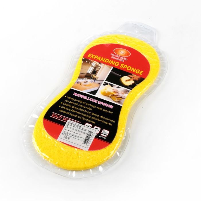 Губка впитывающая 22 x 10 см,вакуумная, микс