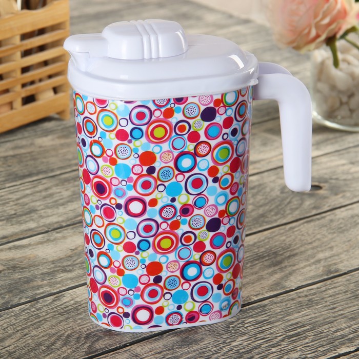 Кувшин 1,5 л "Цветные точки", цвета МИКС