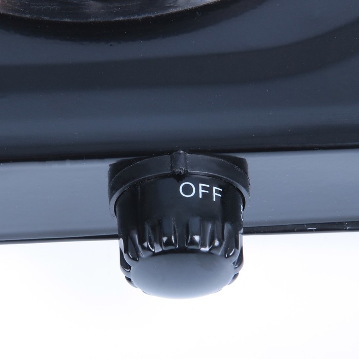 Плита электрическая JARKOFF JK-7202Bk, 2 конфорки, 2000 Вт, чугун, черный уценка