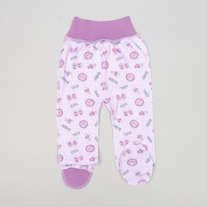 Ползунки для девочки "Евро" на шир. резинке, рост 68 см, цвет микс 0101 Ид_М