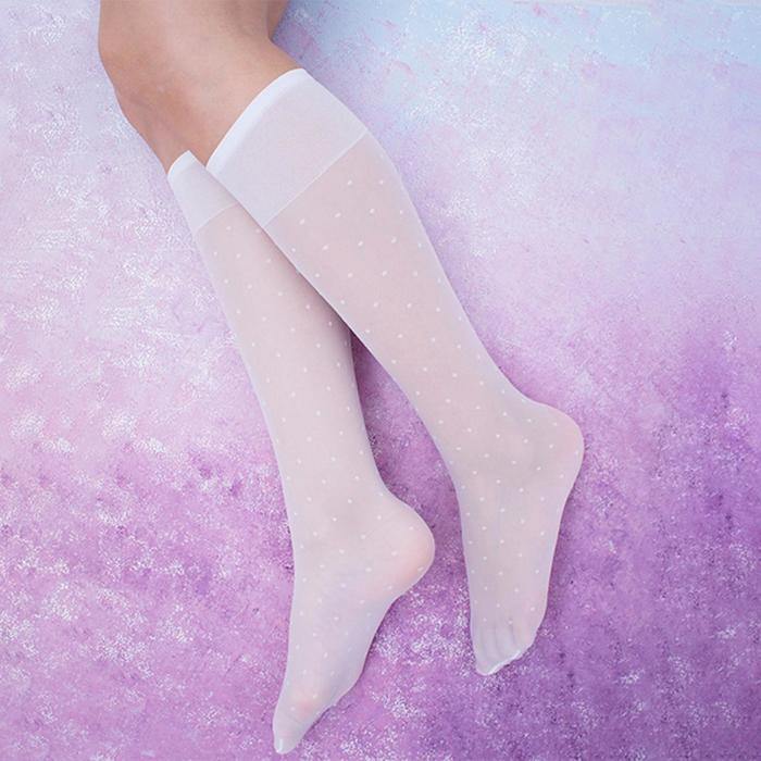 Гольфы детские 20 den цвет белый, размер универсальный