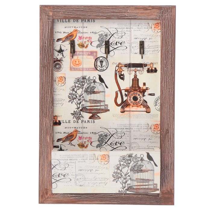 Ключница открытая с карманом "Ретро" 19х28 см