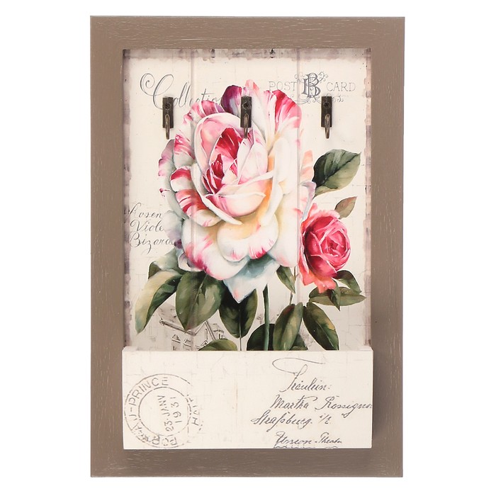 Ключница открытая с карманом "Открытка любимой" 19х28 см