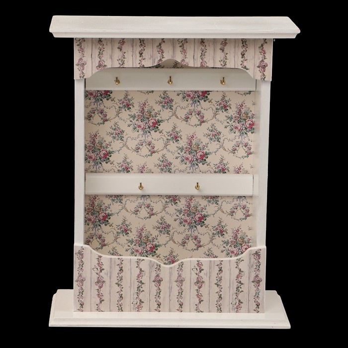 Ключница открытая с карманом "Английская роза" 28х22х10 см