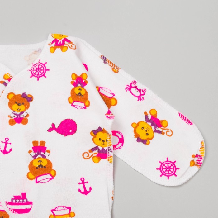 Распашонка для девочки, цвет микс, закрытые ручки, рост 4246 см