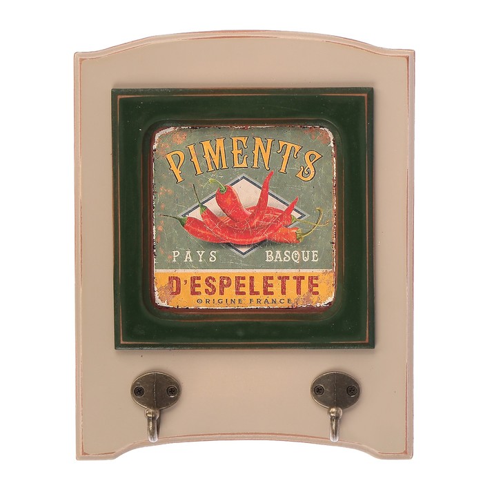 Ключница открытая "Французская кухня Перчики" 18х22 см