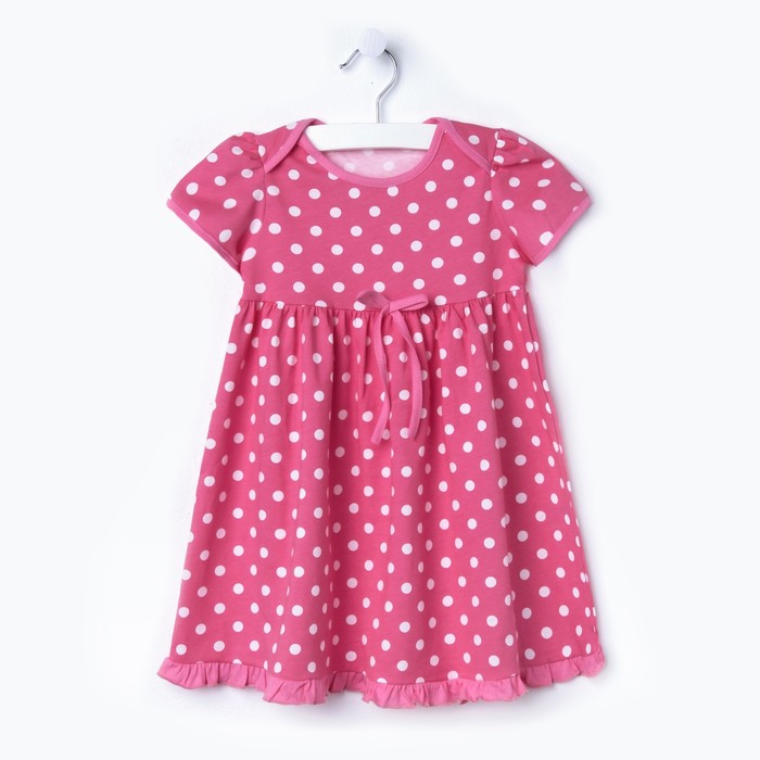 Платье для девочки, рост 92 см, цвет горох на гиацинте Л365_М