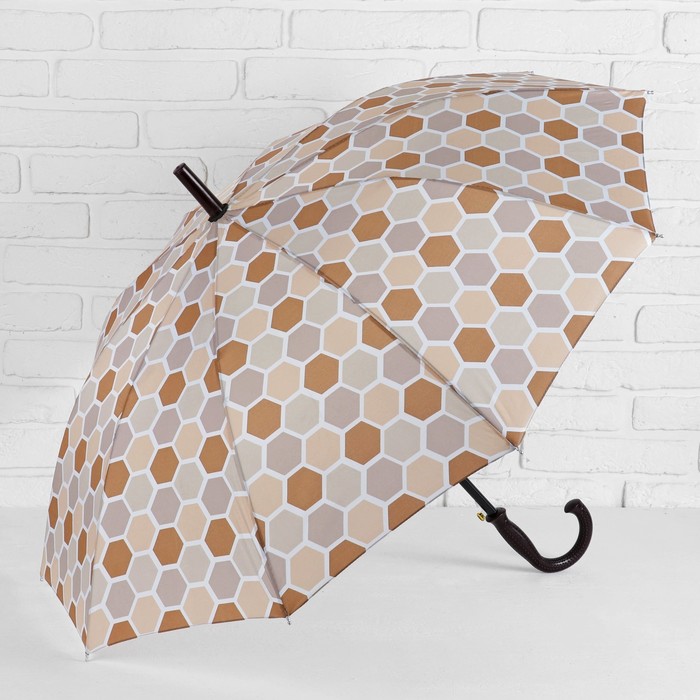 Зонт-трость "Фортепиано", полуавтоматический, R=51см, цвет хаки