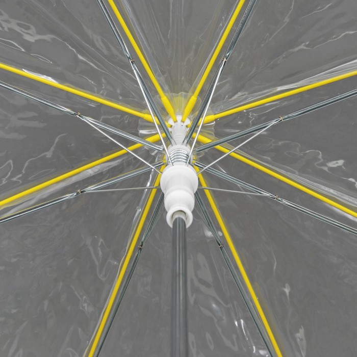 Зонт -трость "Каркас", полуавтоматический, R=50см, цвет жёлтый