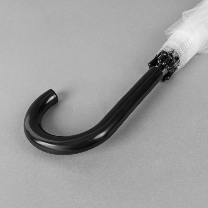 Зонт -трость "Каркас", полуавтоматический, R=50см, цвет чёрный