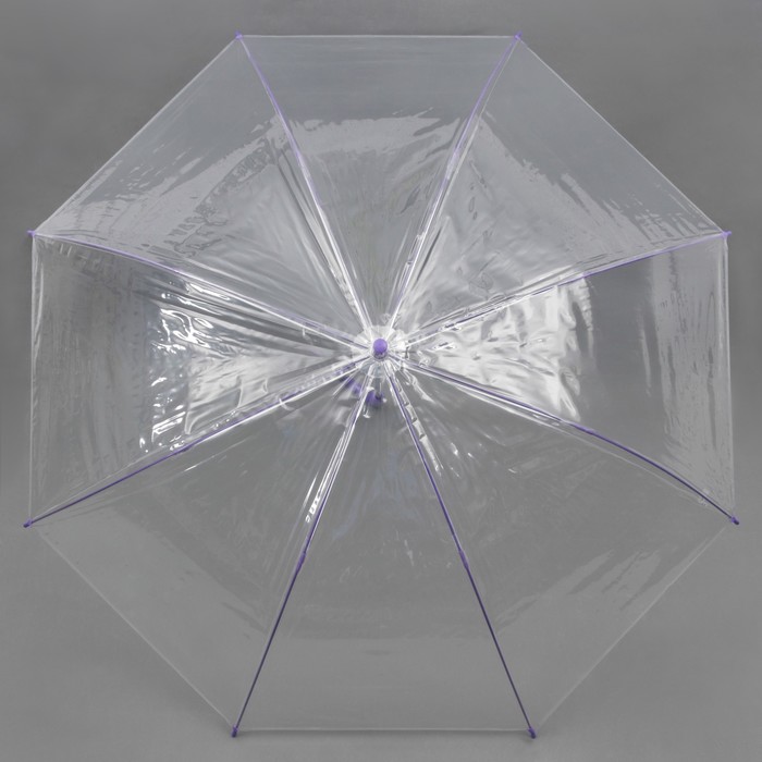 Зонт -трость "Каркас", полуавтоматический, R=50см, цвет фиолетовый