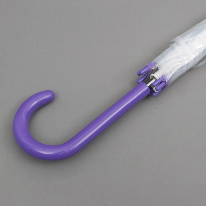 Зонт -трость "Каркас", полуавтоматический, R=50см, цвет фиолетовый