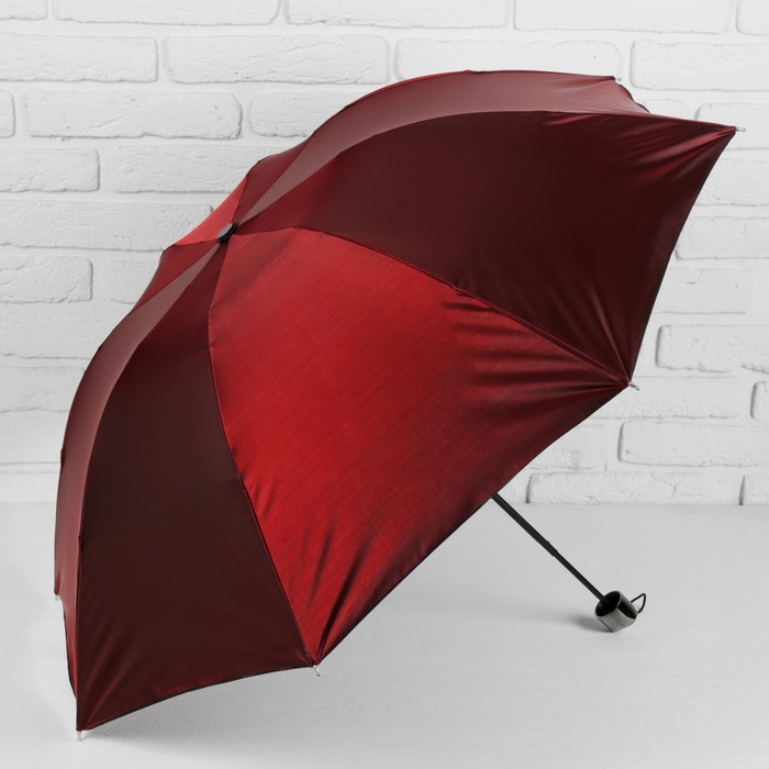 Зонт механический "Хамелеон", R=48см, цвет бордовый