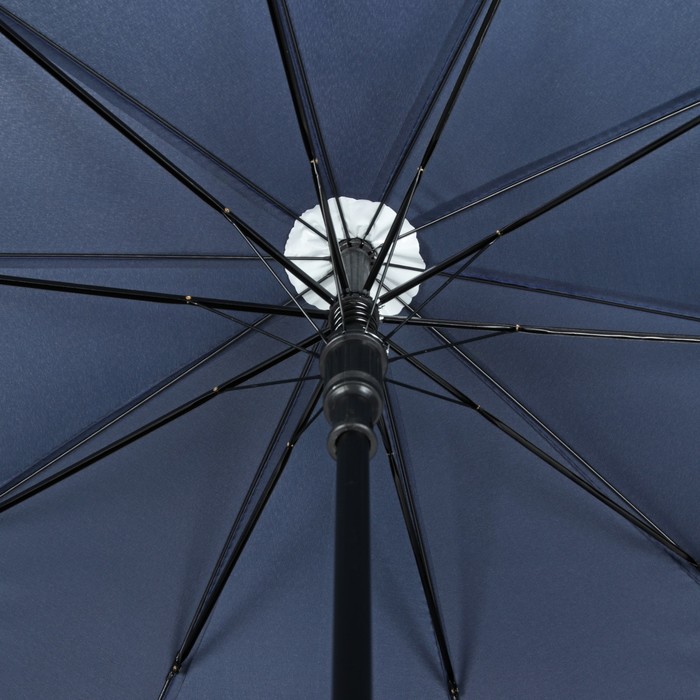Зонт-трость "Однотонный", полуавтоматический, R=51см, цвет синий