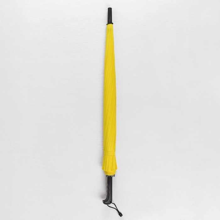 Зонт-трость "Однотонный", полуавтоматический, R=61см, цвет жёлтый неоновый