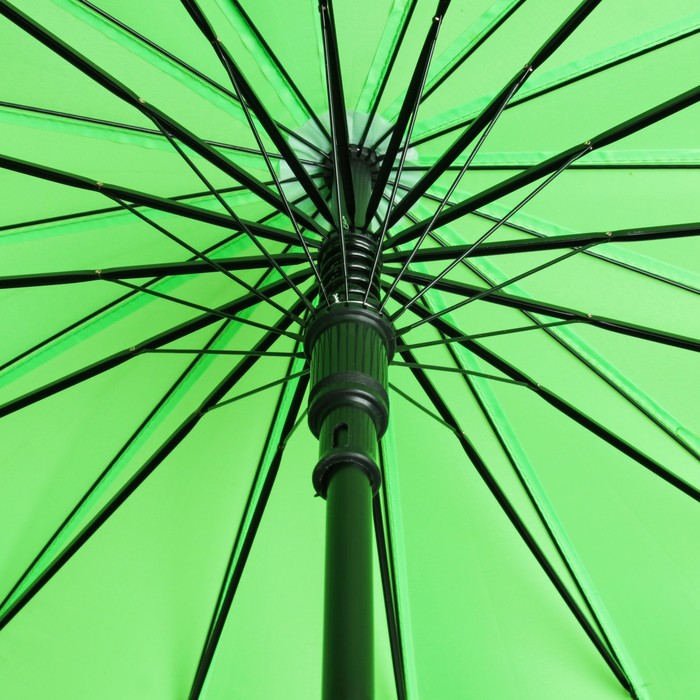Зонт-трость "Однотонный", полуавтоматический, R=61см, цвет зелёный неоновый
