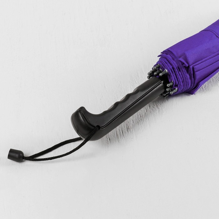 Зонт-трость "Однотонный", полуавтоматический, R=61см, цвет фиолетовый неоновый