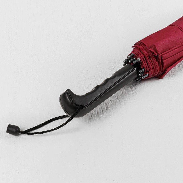 Зонт-трость "Однотонный", полуавтоматический, R=61см, цвет бордовый