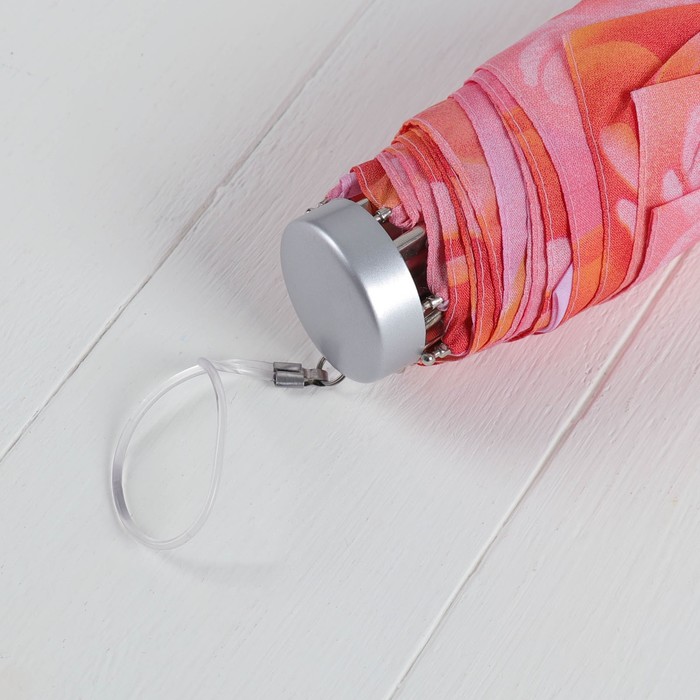 Зонт механический "Мини цветы", R=47см, цвет розовый