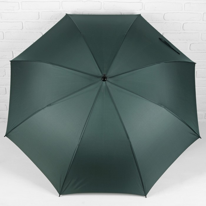 Зонт-трость "Однотонный", полуавтоматический, R=67см, цвет зелёный