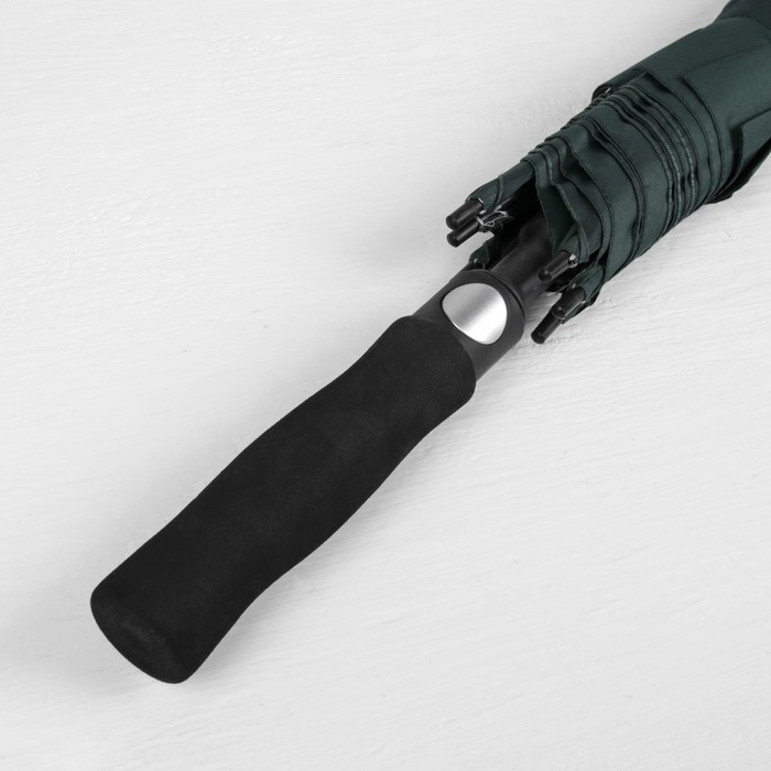 Зонт-трость "Однотонный", полуавтоматический, R=67см, цвет зелёный