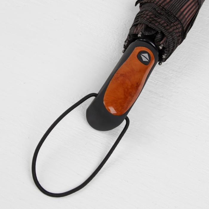 Зонт автоматический "Клетка", R=50см, цвет хаки/бежевый