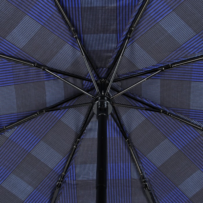 Зонт автоматический "Клетка", R=50см, цвет синий