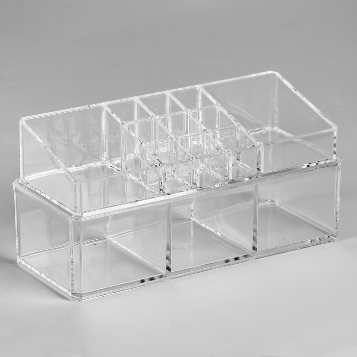 Органайзер для хранения косметических принадлежностей, 14 секций, цвет прозрачный