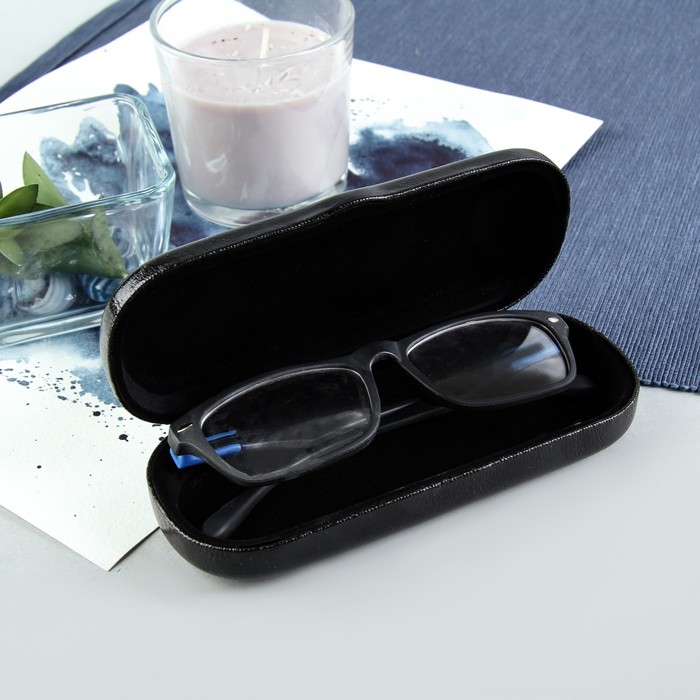 Футляр для очков "Озеро", отдел на клапане, цвет чёрный