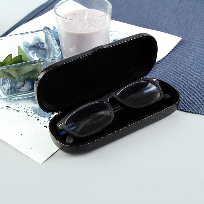 Футляр для очков «У озера», отдел на клапане, цвет чёрный