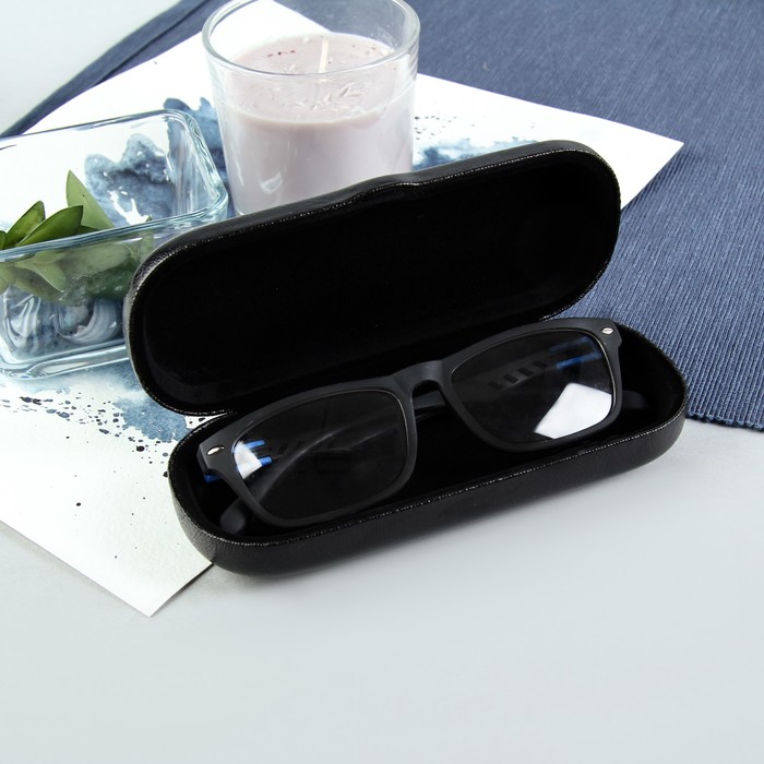 Футляр для очков «Полевые цветы», отдел на клапане, цвет чёрный