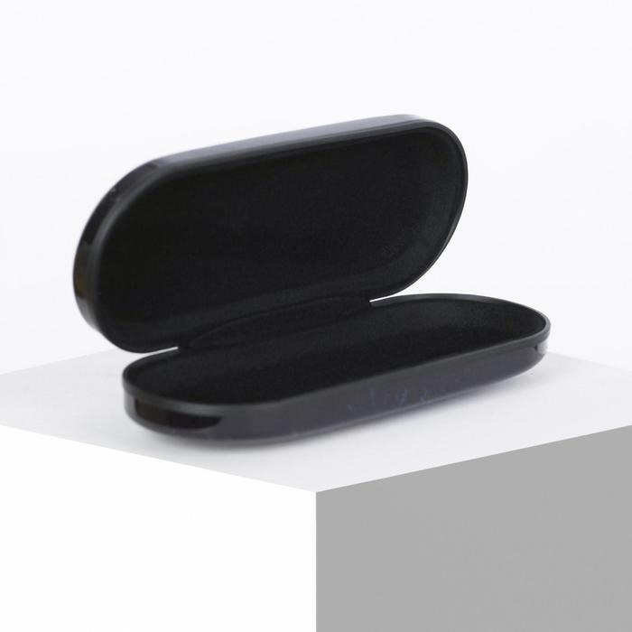 Футляр для очков "Сирень", отдел на клапане, цвет чёрный