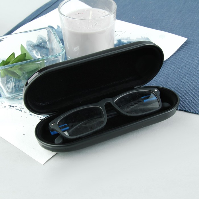 Футляр для очков "Подсолнухи", отдел на клапане, цвет чёрный