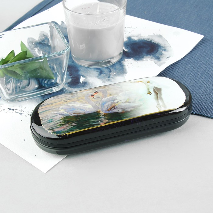 Футляр для очков "Балет", отдел на клапане, цвет чёрный