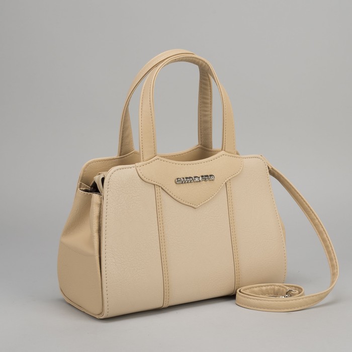 Сумка женская, отдел на молнии, наружный карман, цвет кремовый