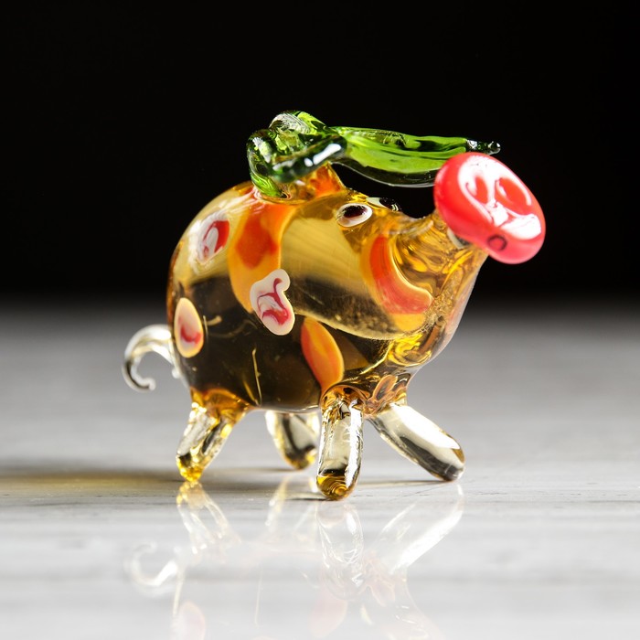 Сувенир из стекла средняя 037 "Свинка"