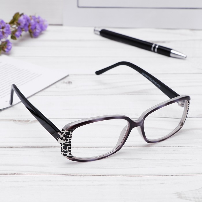 Очки "Прямоугольные" с узором на оправе, оправа пластик, линза пластик, цвет МИКС, +1,5