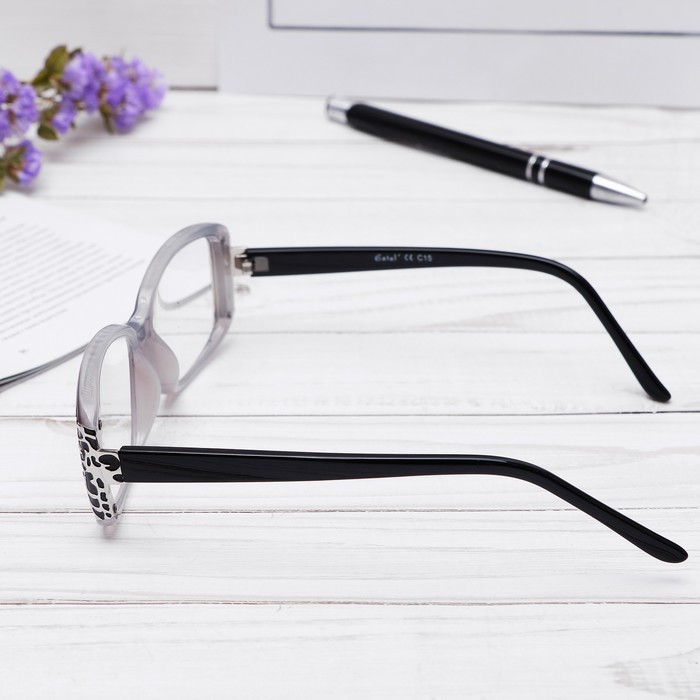 Очки "Прямоугольные" с узором на оправе, оправа пластик, линза пластик, цвет МИКС, +1,5