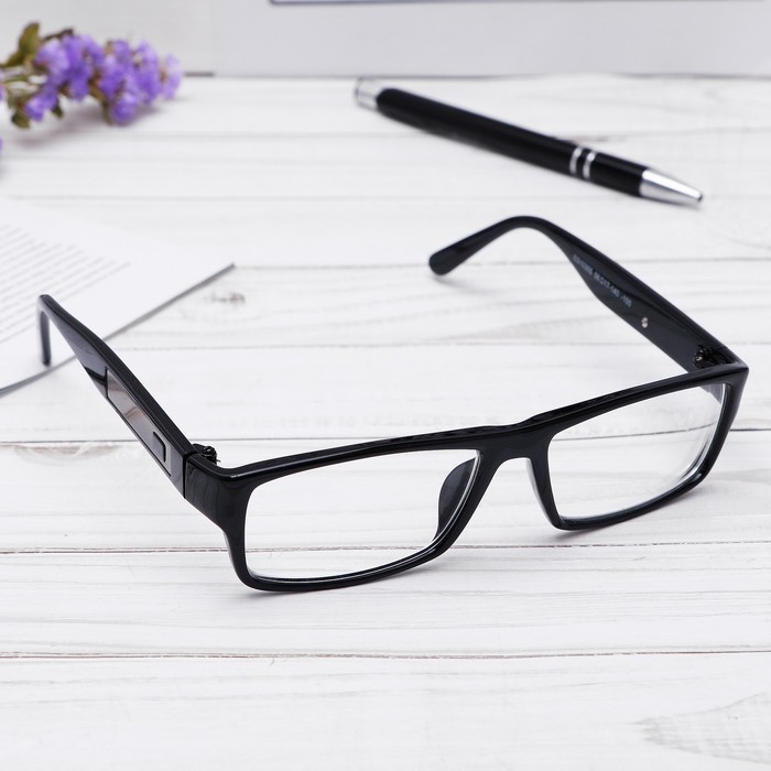 Очки "Прямоугольные", строгие, оправа пластик, линза пластик, цвет МИКС, -3,5